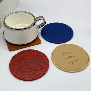 Wholesale Personal PU Leather <b>Coaster</b> Custom Logo Print Logo PU Leather <b>Coaster</b> <b>for</b> <b>Drinks</b> <b>Coasters</b> Pad Cup Mat - Product Image 6