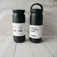Botol Termos Mini Gaya Jepang, Tumbler Travel Lucu, Flask Vakum, Mug Kopi Termal Dengan Tutup dan Pegangan