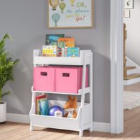 Paquete de 2 Cajas de Almacenamiento Plegables en Forma de Cubo, Organizador Decorativo Plegable para Estantes, Armarios, Ropa Debajo de la Cama o Juguetes para Niños