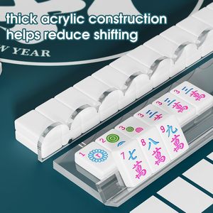 Clear Acrylic Mahjong Tile Rack With Non-Slip Bottom 17.3 Inch Modern Design For Mahjong <b>Game</b> - Product Image 6