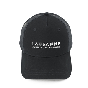 Individuelles Design Ihres eigenen Stick logos 5 Panel Black Baseball Mesh <span class=keywords><strong>Trucker</strong></span> Style Hut kappe - Product Image 2