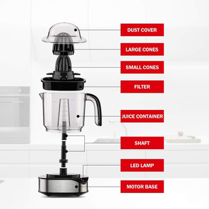 Presse-agrumes électrique portable, facile à nettoyer, pour la maison, 25W, lame en plastique, capacité 1,2L, faible bruit, appareil de cuisine - Product Image 3