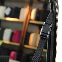 Trousse de Maquillage Professionnelle Grande Capacité avec Séparateurs Ajustables, Fermeture Éclair, Matériau PU, Sac de Toilette de Luxe avec Miroir
