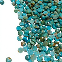 Lot de cabochons en turquoise Mohave calibrés, vente en gros, pierres précieuses rondes en turquoise de 5 mm, lot de pierres précieuses turquoise taille bague
