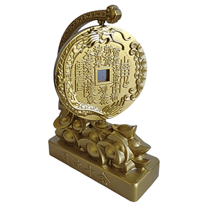 Sculptures en bronze et en alliage de zinc sur mesure Petits ornements de bureau d'afflux quotidien de fantômes de montagne de coulée d'or - Product Image 3