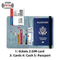 Nouvel Arrivage Premium PU Cuir Voyage Passeport Portefeuille Documents Organisateur Étanche RFID Blocage Passeport Couverture Voyage