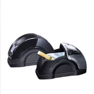 Cendrier moderne de haute qualité en ABS et métal avec lumière LED, coupe-vent et anti-cendres, pour utilisation à la maison et dans les véhicules - Product Image 1
