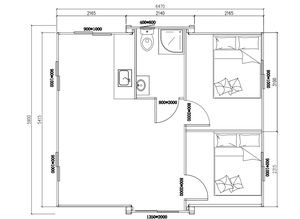 Contenitore Mobile espandibile piccola unità residenziale casa Van modulare 20ft pieghevole pieghevole casa - Product Image 2