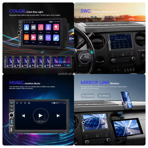 Podofo 4+64G Android 2din Car Radio 7inch Car Audio Single Knob Wireless Carplay/Android Auto GPS WiFi Radio Para Auto OEM ODM - Product Image 2