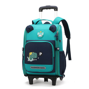 Cartables primaires pour filles-Cartables à roulettes pour enfants de grande capacité 1er-6e année-Protection de la colonne vertébrale Sacs à double épaule - Product Image 1