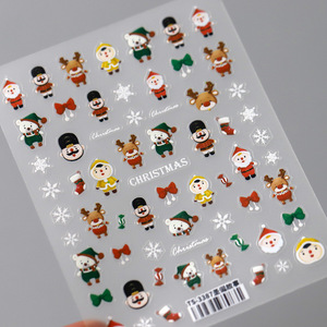 Adesivi impermeabili natalizi per Nail Art 5D fiocco di neve invernale con fiocco di neve decalcomanie per tatuaggi per donne e bambine in plastica autoadesiva - Product Image 5