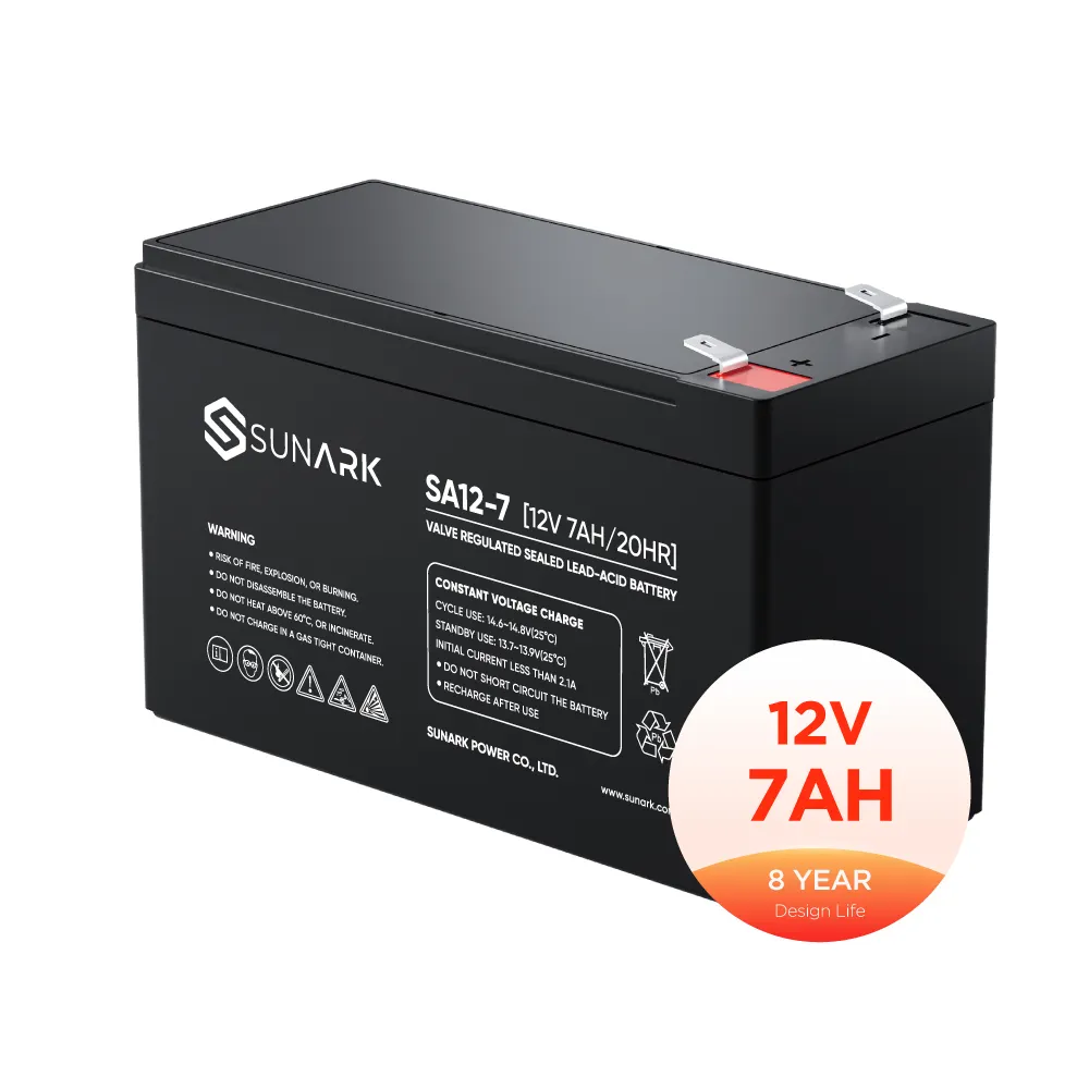 Batería recargable de plomo ácido SunArk 12 voltios 12V 24V 5Ah 7Ah 9Ah 12Ah 20Ah baterías de gel solar Leoch de ciclo profundo