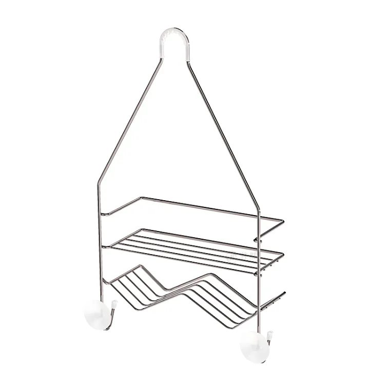 High Quality No Drilling Corner Wire Corner Hanging Metal Custom Color Organizer With Hook Rack Towel Shelf shelf shower