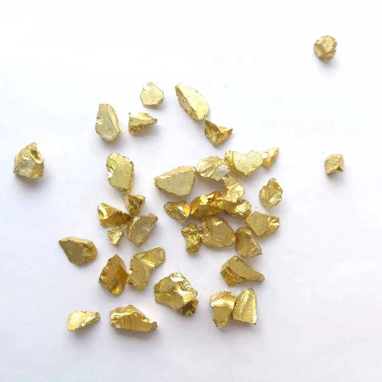 फैक्टरी प्रत्यक्ष थोक उच्च गुणवत्ता वाले सोने लेपित कुचल ग्लास छिल