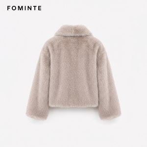 Cappotto in Ecopelliccia per <span class=keywords><strong>Donna</strong></span> Taglie Forti, Giacca Corta Invernale Calda, Morbida e alla Moda, <span class=keywords><strong>Abbigliamento</strong></span> di Lusso - Product Image 2