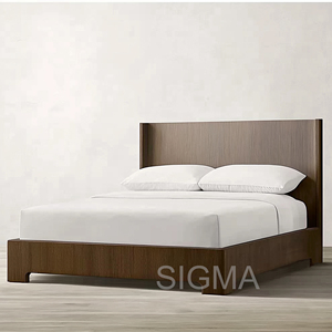 Modern Solid Oak Wooden <b>Bed</b> Convertible for Indoor Stylish <b>Storage</b> Feature Bedrooms Mall & Hotel Use SG4-25826B Indoor <b>Bed</b> Wood - Product Image 4