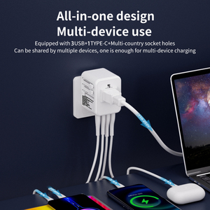 Phổ đa màu du lịch Adapter quốc tế đa cắm chuyển đổi di động mở rộng ổ cắm cho tất cả các điểm đến cho - Product Image 4