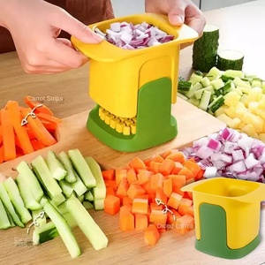 2-in-1多機能コンビエントキッチンガジェットフルーツ野菜ツール食品チョッパーオニオンハムプレス顆粒カッター野菜 - Product Image 1