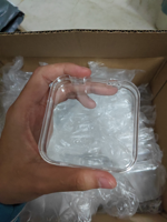 Nouvelles boîtes de rangement transparentes roses pour faux ongles avec logo personnalisé, présentoirs à bijoux et plateaux de rangement pour ongles à presser
