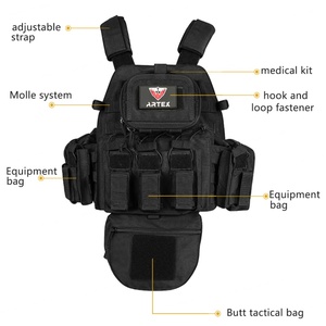 Gilet de chasse ARTEX, protection corporelle Molle pour l'extérieur, équipement tactique, poche, porte-plaque, chaleco tactico, gilet tactique - Product Image 3