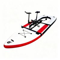 Grand tapis flottant plat SUP, vélo aquatique SUP, cadre en aluminium, PVC double couche, rangement facile pour parc aquatique, depuis l'entrepôt Lumark en Chine