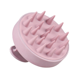 Brosse à shampooing en silicone, masseur de cuir chevelu en paille de blé, brosse à cheveux pour la croissance des cheveux - Product Image 4