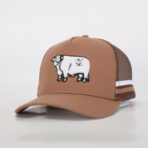 Wholesale High Quality Custom Stripe Trucker <b>Hat</b> With Chenille Embroidery Logo Breathable Mesh Cap - Product Image 2