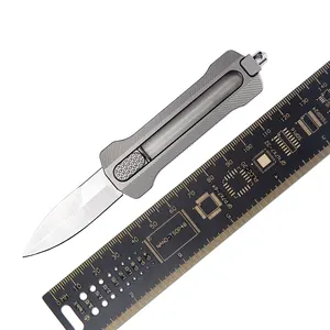 Titanium Utility Knifes, Retractable Razor Blade, Titanium Box Cutter Locking Razor Knife