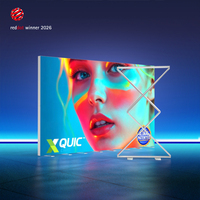 Boîte à lumière LED rétroéclairée SEG sans cadre en tissu, pliable et pop-up, pour publicité, modèle Lintel 10s
