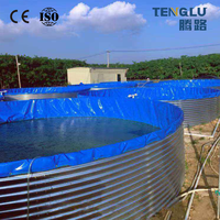 Bâche en PVC double couche galvanisée, flexible, durable, résistante à l'eau, pour couverture de bassin de 100m³ pour Tilapia, Poisson-chat, Koi