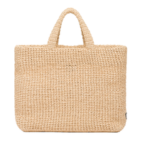 Sac fourre-tout décontracté en raphia de paille durable de haute qualité avec broderie de perles, chaînes, plumes, nœuds et doublure en coton pour femme, idéal pour l'été et la plage