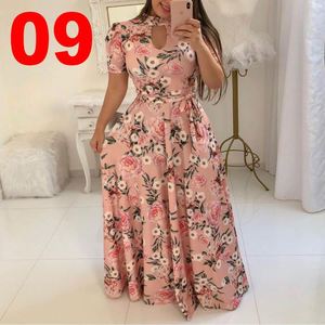 Nouvelle Robe Longue Décontractée d'Été pour Femme, Grande Taille, Élégante, Sexy, Vintage, à Motifs Floraux, en Polyester, Coupe Crayon, Lavable, Col en V - Product Image 3
