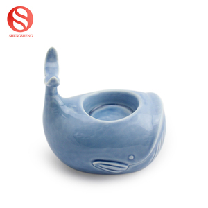 Nouveau design personnalisé en céramique cétacés bleu océan petite baleine bougeoir ensemble - Product Image 6