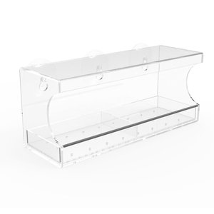Rõ Ràng Acrylic Plexiglass Cửa Sổ Lớn Chim Trung Chuyển Với Khay Có Thể Tháo Rời & Lỗ Thoát Nước - Product Image 2
