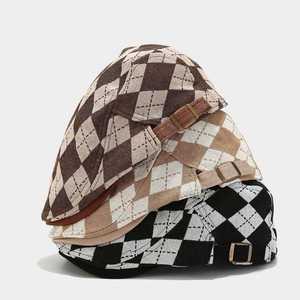 Nuevo Sombrero Newsboy a Cuadros con Diamantes Estilo Europeo Americano para Otoño, Sombrero Ivy Retro para Hombre y Mujer - Product Image 1