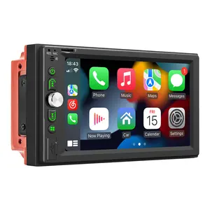 Autoradio 2din Carplay Android Auto Multimedia Video Mp5 Speler 6.2Inch Touchscreen Met Afstandsbediening