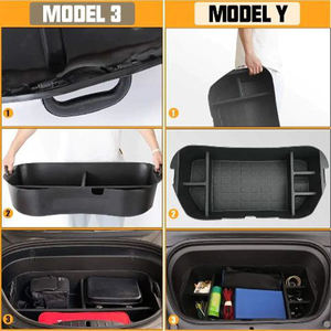 Caja de almacenamiento para maletero de coche, accesorios para automóviles, para Tesla modelo 3 modelo Y 2017-2023models, caja de almacenamiento frontal 1509565 1645350 1492606 - Product Image 6
