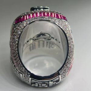 Anello da Campione H F <span class=keywords><strong>2022</strong></span> - Regalo Hip Hop per Matrimonio e Fidanzamento in Ottone Placcato Oro - Product Image 2
