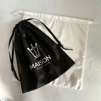Sacs à poussière en satin de soie imprimés sur mesure avec cordon de serrage pour sacs à main en tissu, sous-vêtements, casquettes, chaussures, sèche-cheveux, emballages de luxe, sacs cadeaux