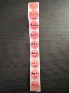 Personalised Custom Self-Adhesive PLA Paper Gold Foil Easy Remove Circle Logo Sticker Waterproof Printing Roll <b>Labels</b> <b>Packaging</b> - Product Image 6
