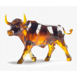 Customised Modern Durable Crystal Cow <b>Ornament</b> Hand-Carved Home Decor Gift Boxes and Logos - Product Image 5