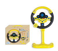 Volant de Simulation pour Enfants, Volant Électrique Multiboutons en Plastique Brillant avec Sons, Jouet Éducatif