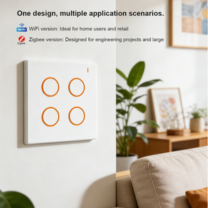 Interrupteur mural intelligent Lanbon L10Q 4 voies, norme européenne, pour WiFi Zigbee, panneau <span class=keywords><strong>tactile</strong></span>, bouton physique 10A, compatible Alexa <span class=keywords><strong>Google</strong></span> <span class=keywords><strong>Home</strong></span> - Product Image 4