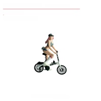 Figurine de cycliste miniature à l'échelle 1:64, figurine de cycliste, décoration de scène, objet de collection, mini jouet de bureau