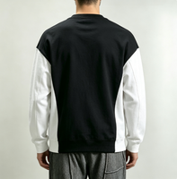 T-shirt Homme Hip Hop Oversize à Motif Imprimé DTG sur le Devant, Écologique, Personnalisé, Manches Longues, 100% Coton Noir Anti-rétrécissement, Tissé