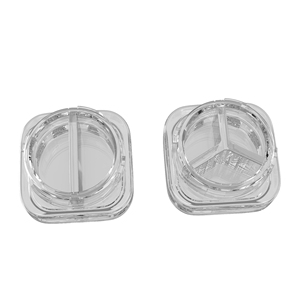 아치볼드 도매 9ml 유리 항아리 스퀘어 클리어 스파이스 허브 에센스 왁스 포장 아이 증거 유리 농축액 항아리 디바이더와 - Product Image 2