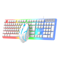 Lantronlife GTX-350 RGB Ps/2 Numeric Keypad Gaming Keyboard Mouse Combo Kabel USB - Putih