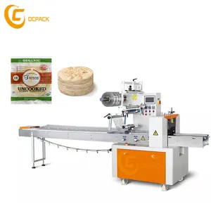Automatic High Speed Flow Food Arabic Lavash Flat Bread Pita Chapati Flow Pack Tortilla Packing Machine