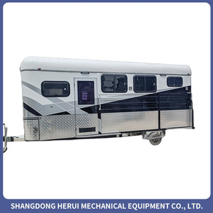 Premium Custom 2-Horse Straight Load <b>Trailer</b> with Built-in Cupboard for European Standard Equine Transport - Product Image 4