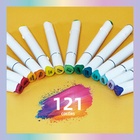 Set Pena Spidol Alkohol Warna-Warni Dual Tip Permanen untuk Sketsa, Mewarnai, dan Graffiti, Kustomisasi OEM dari Bestationery China